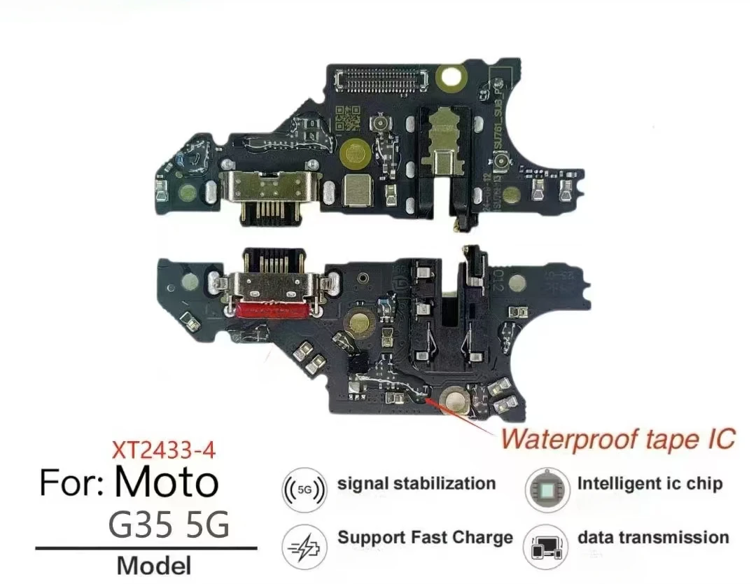 Usb Dock Charger for Motorola Moto Connector Ports G35 5G XT2433-4 Charging Board Module Flex