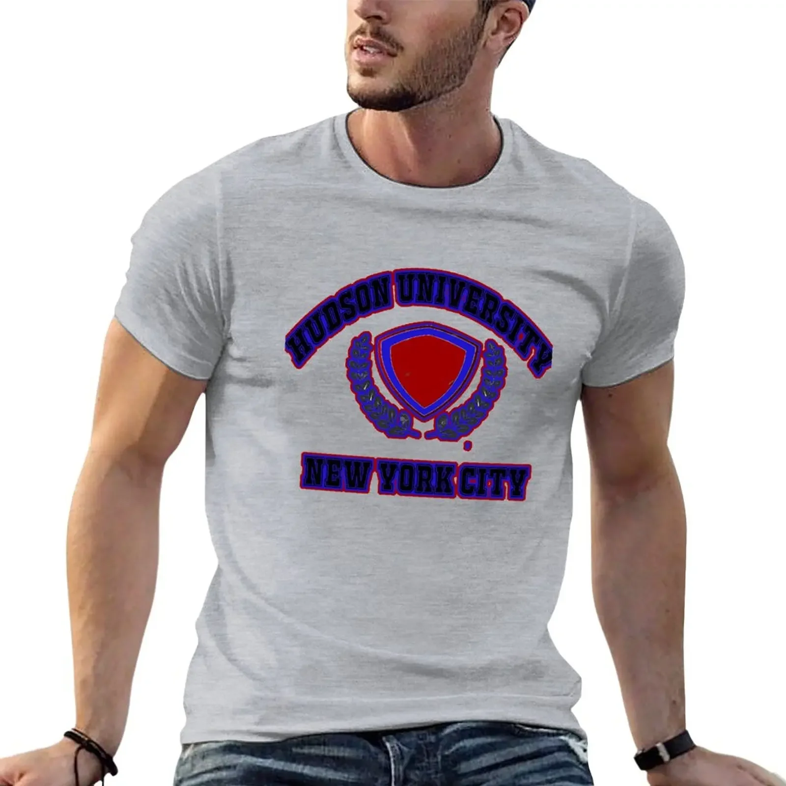 Hudson University NYC SVU T-Shirt summer tops blanks oversized fruit of the loom mens t shirts