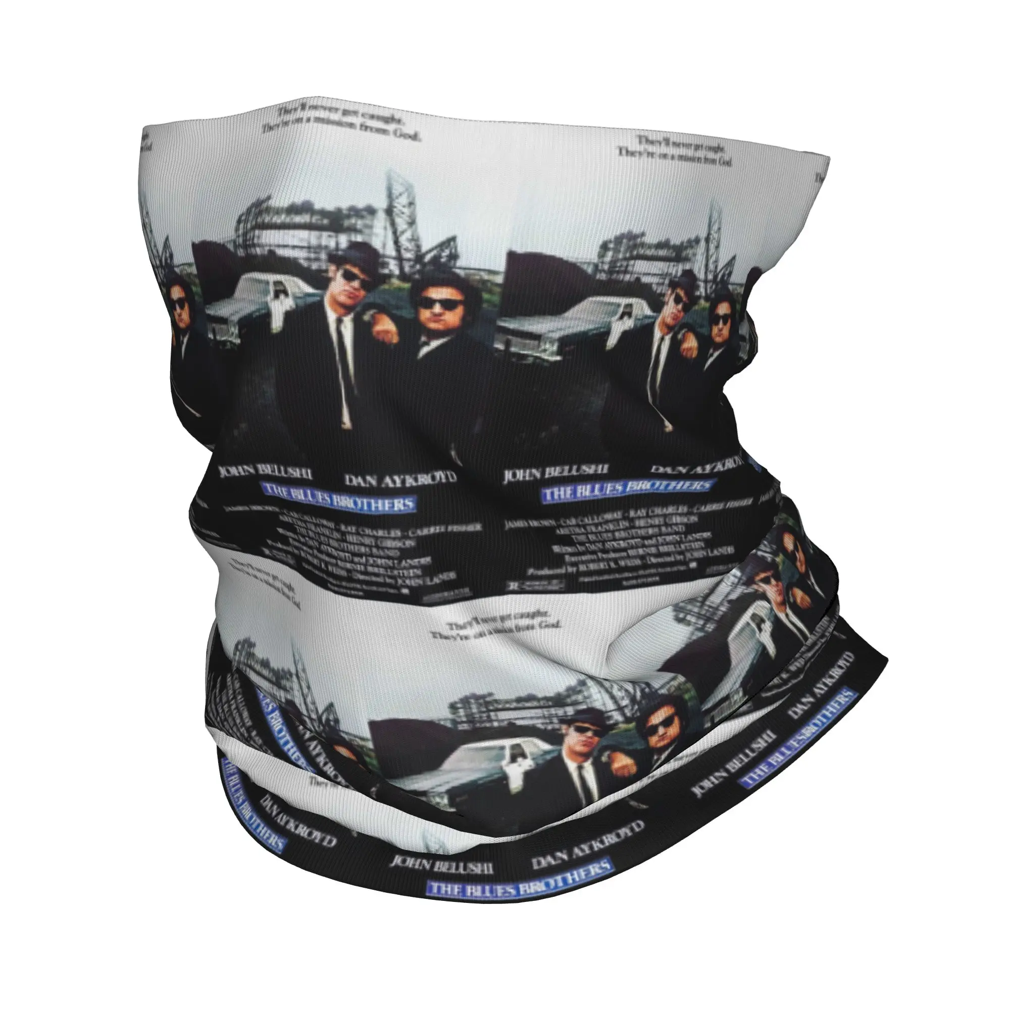 The Blues Brothers Music Rock Style Pattern Bandana Neck Cover Printed Face Scarf Multifunction Balaclava Riding Unisex Adult