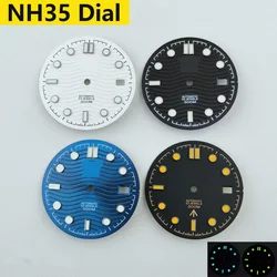 31mm NH35 Dial Watch S Dial Face Blue Luminous Mod Parts for Seamaster 300 NH35 NH36 Movement Watch Mod Parts Accessories