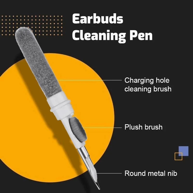 หูฟังบลูทูธทำความสะอาดเครื่องมือสำหรับ Airpods Pro 3 2 1หูฟังทนทานกรณีชุดทำความสะอาดแปรงทำความสะอาดปากกาสำหรับ Xiaomi airdots 3Pro