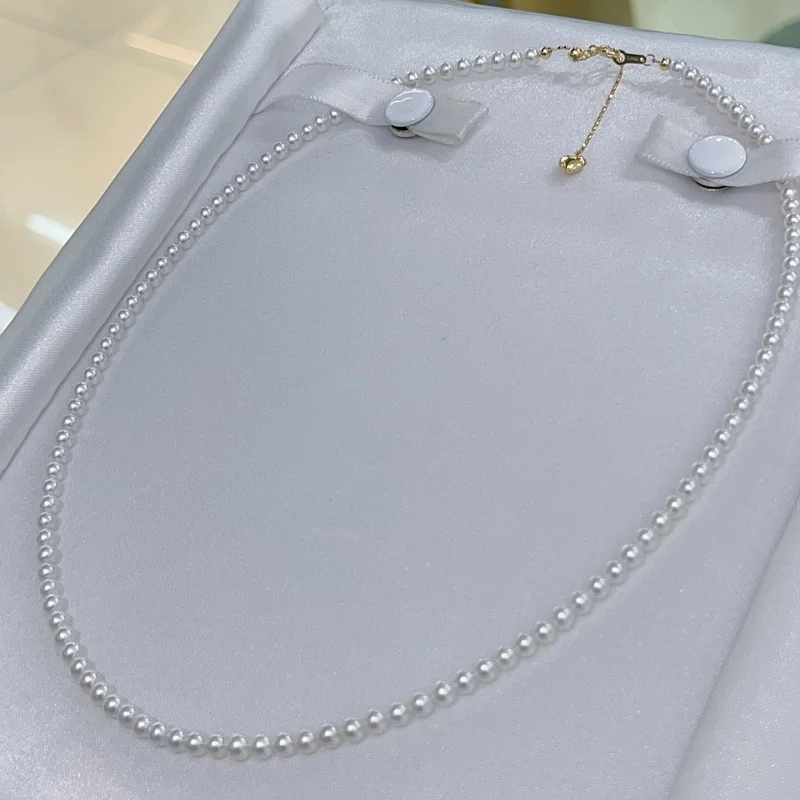 

SGARIT Freshwater Pearl Chain Choker 18k Necklace Elegant Temperament Beaded Necklace Women's Wedding Party Jewelry SN26