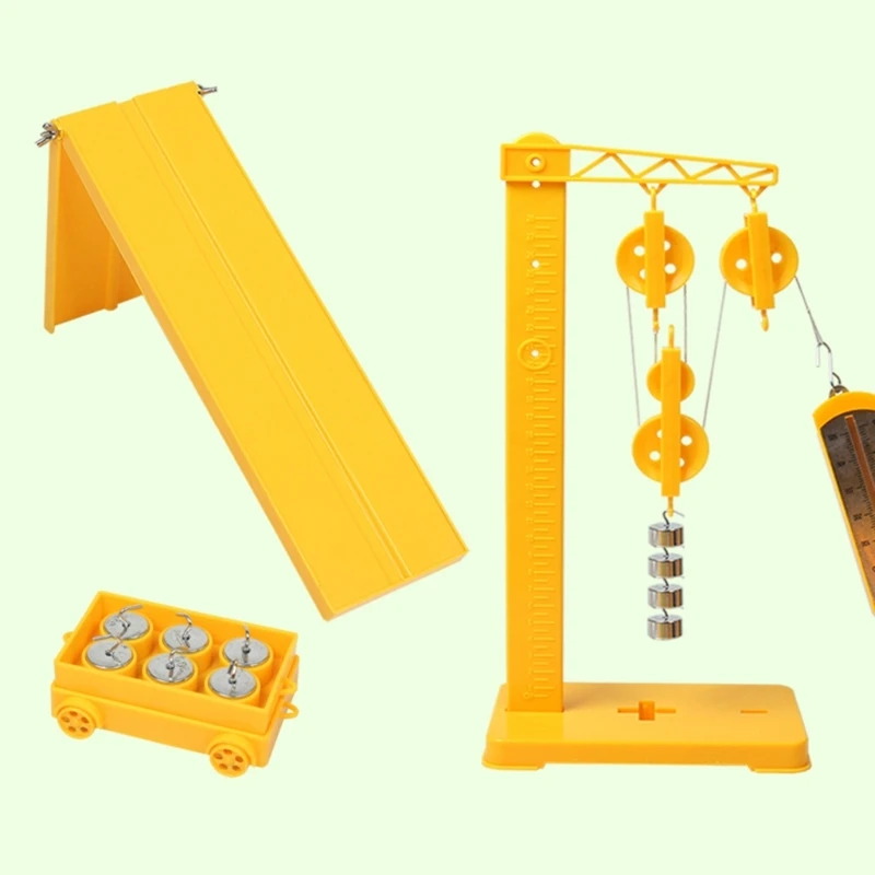 Mechanik- und Reibungsexperimentset mit Riemenscheibe, Hebeln und Zubehör. Unterrichtsmaterialien für Grundlagen der Mechanik