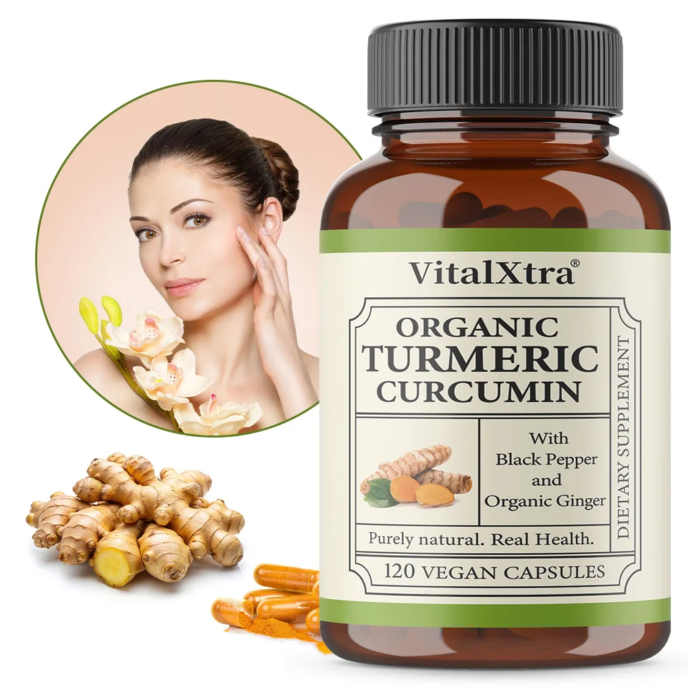 

Curcumin Turmeric Capsules - 95% Curcuminoids & Black Pepper - Improves Joint Flexibility, Improves Digestion, Antioxidant