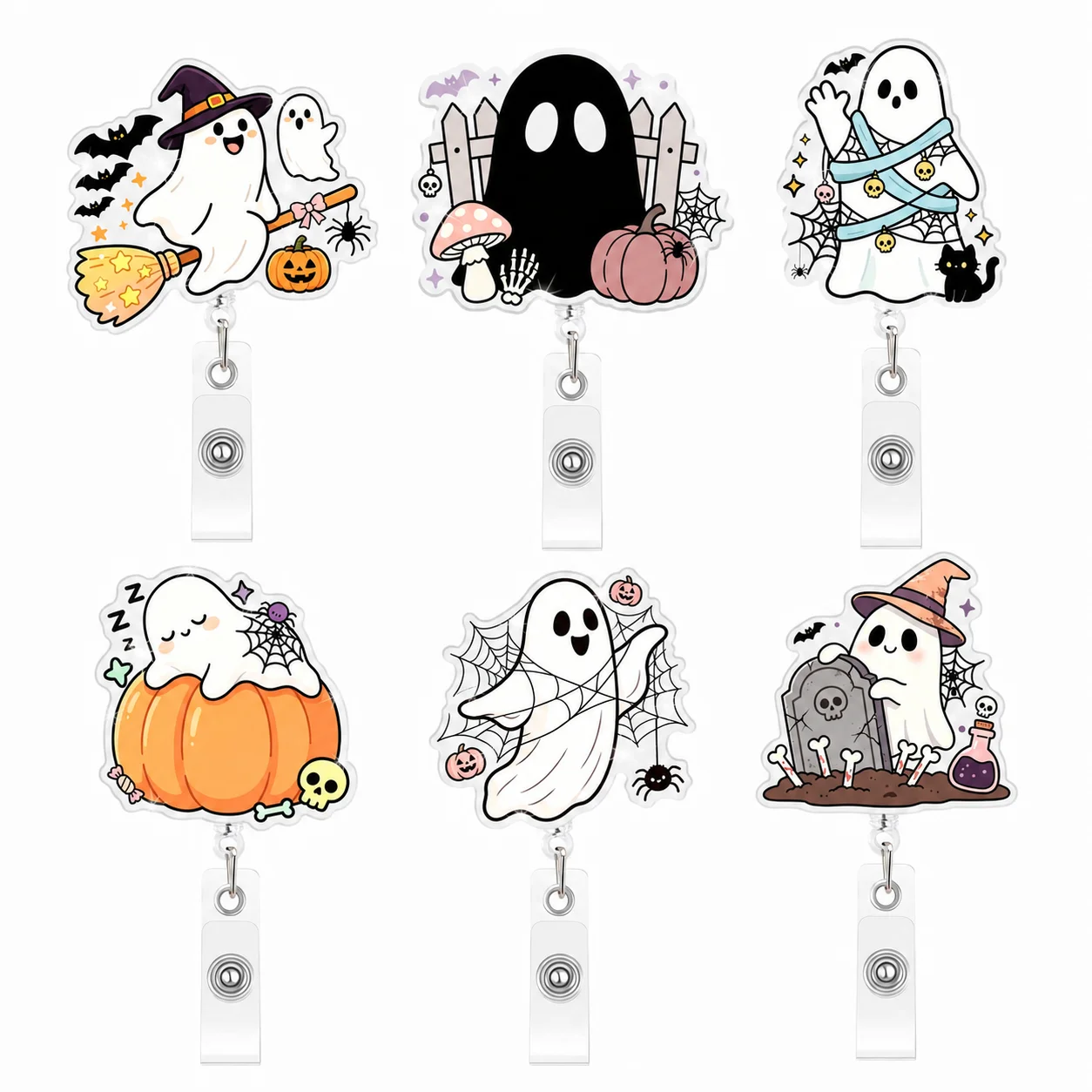Glow In The Dark Badge Reel Glow In The Dark Rotating Clip Badge Reel Id Badge Holder Wear Resistant For Personal Id Card Access