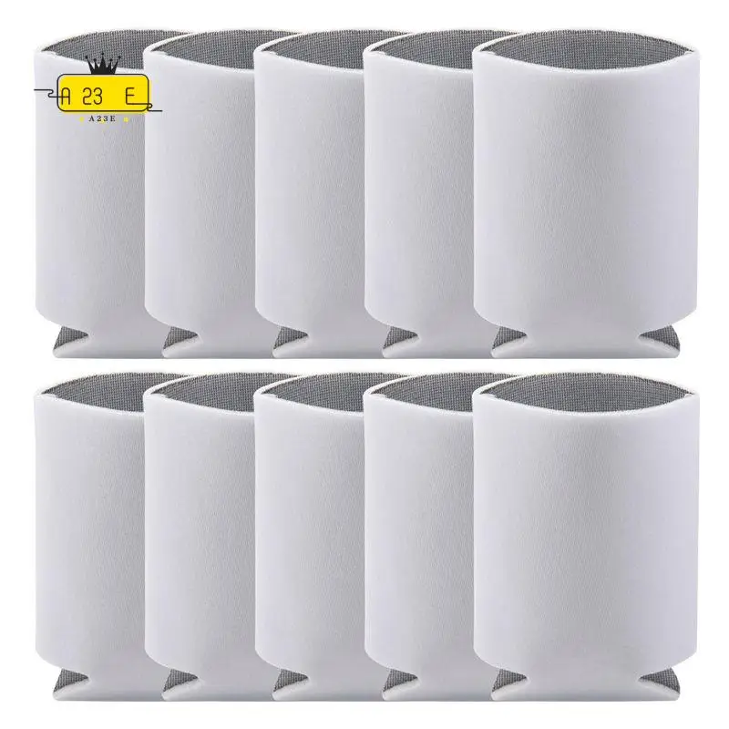 A23E-10PCS Neoprene Beer Can Cooler Drink Cup Bottle Sleeve Insulator Wrap Cover New