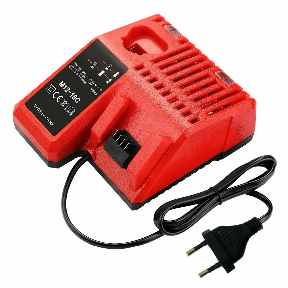 

Быстрое зарядное устройство для литий-ионного аккумулятора 3А для Mil M12 M18 48-11-1815 48-11-1828 48-11-2401 48-11-2402, европейская вилка