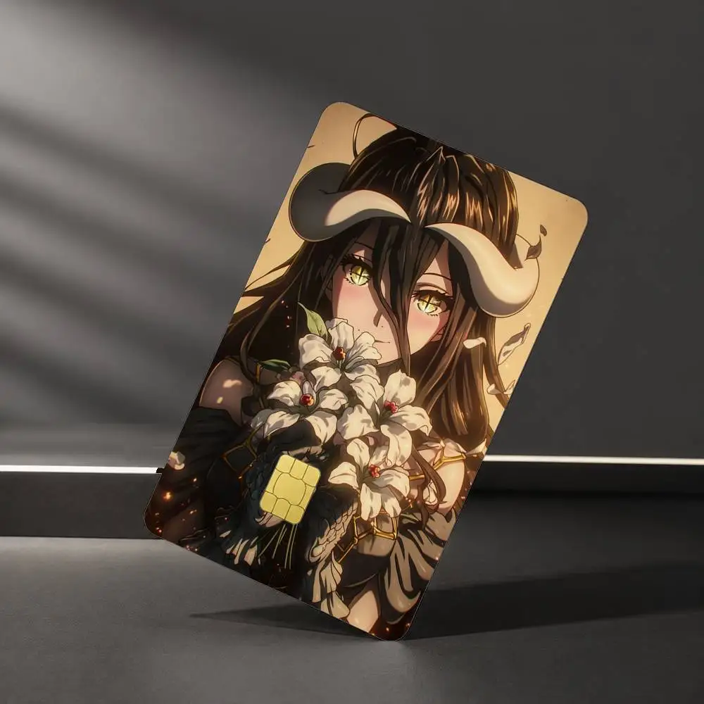 A-Albedo Cartoon O-Overlord Sticker Film Tape Skin for Credit Card Debit Card Waterproof Stickers