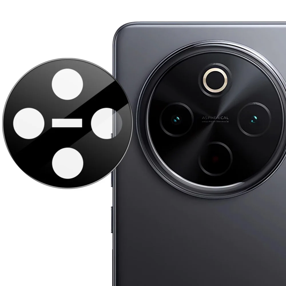 

Для vivo Y300 Pro 5G Защитная пленка для объектива камеры из закаленного стекла HD Прозрачная пленка для объектива (черная версия)