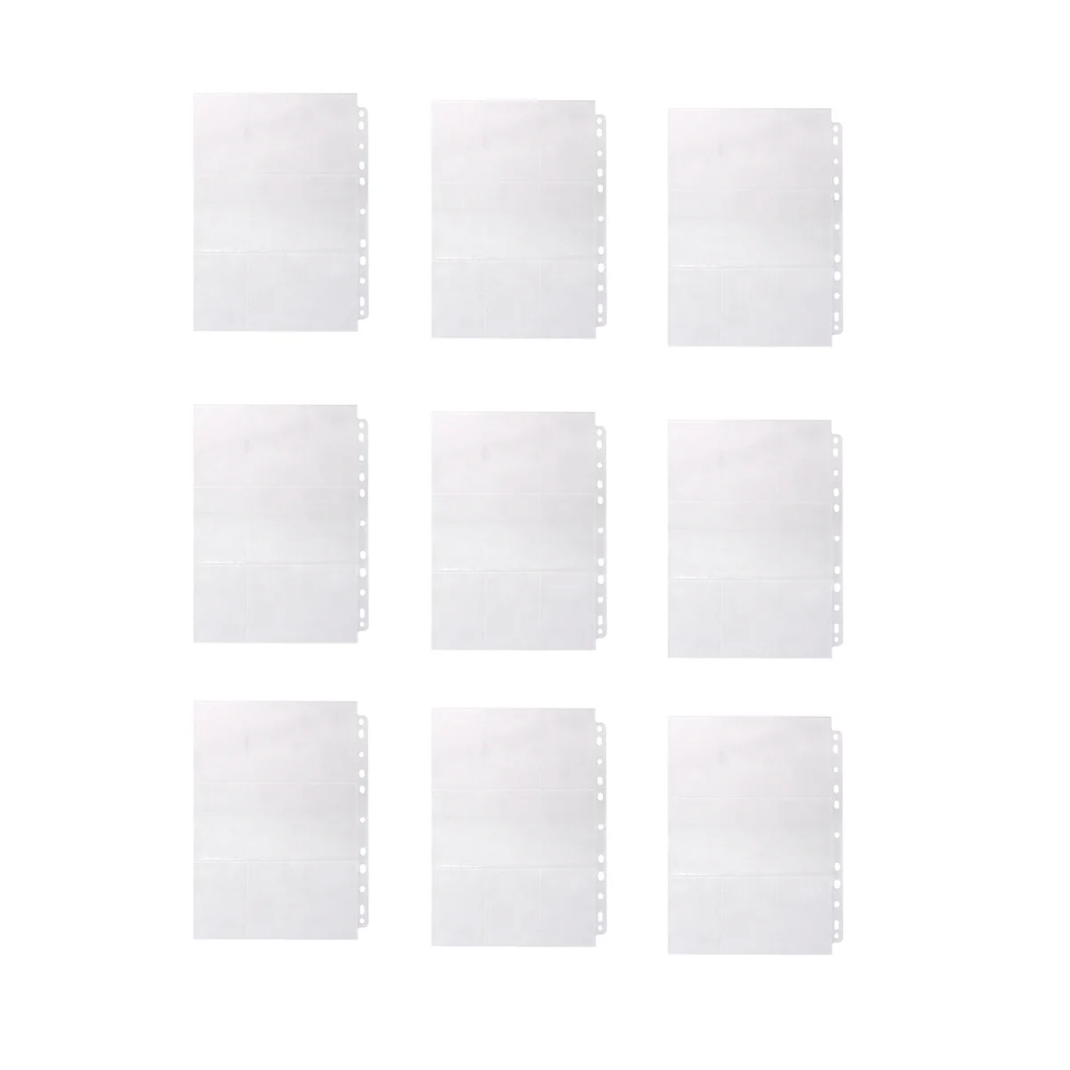 10Pcs 9 Pockets Photo Album Pages High Capacity Transparent Inserts for Picture Storage Ticket Holder Collectors Ideal