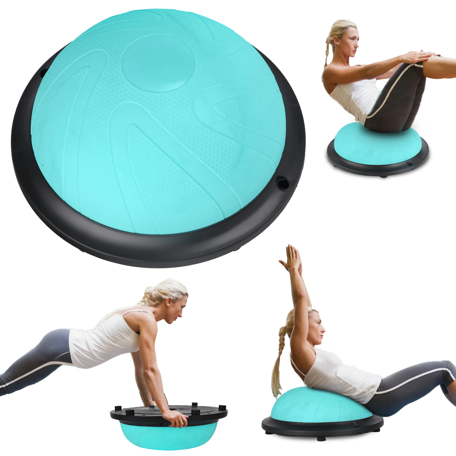 Bola de velocidad de onda para Yoga, pelota de Fitness especial, Hemisferio de equilibrio, equilibrio de pie medio redondo, equipo de fitness para el hogar