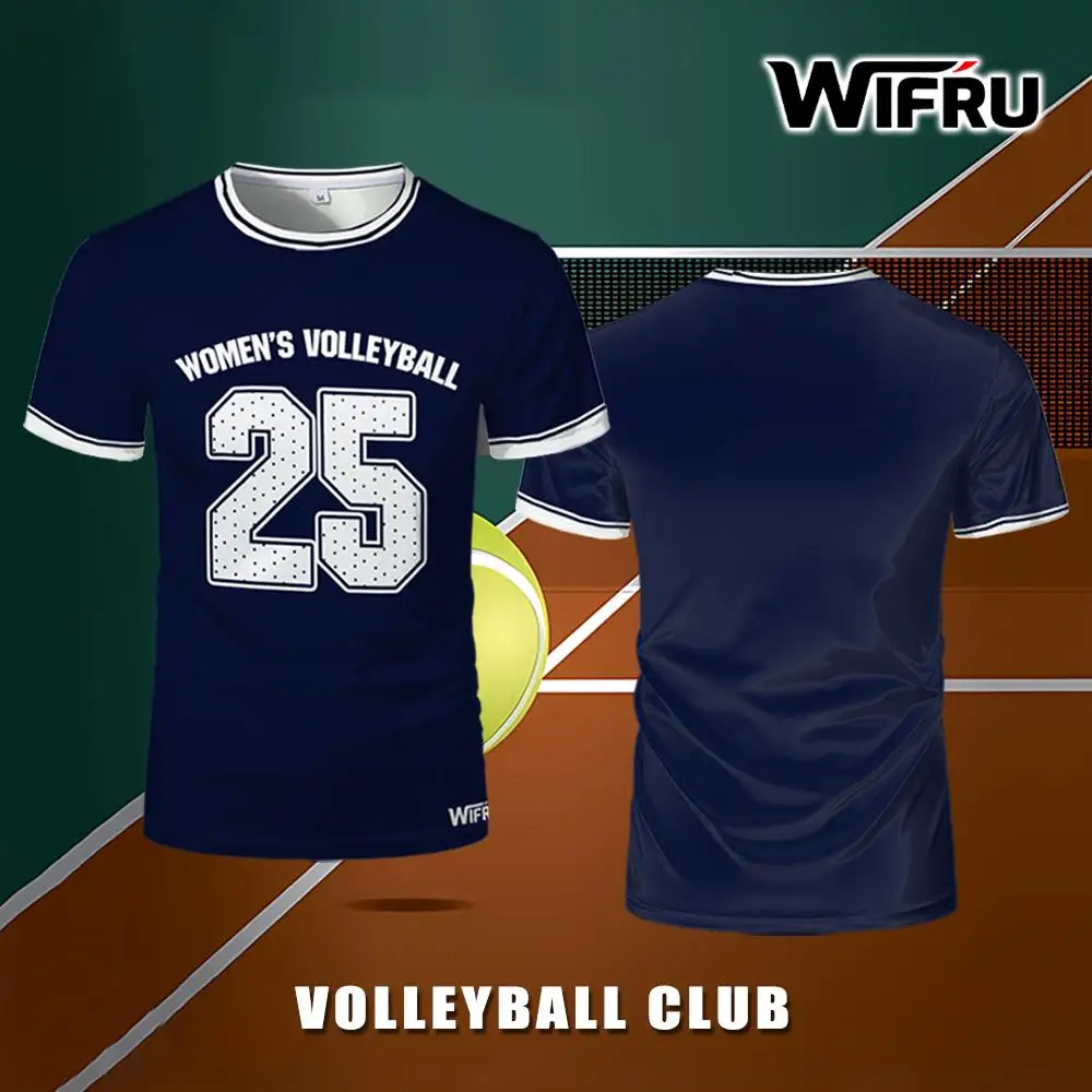 

Volleyball Club Sports Jersey Training Gym Simple Basic Breathable Tops Unisex Minimalist Casual Short Sleeve Printed T-shirt