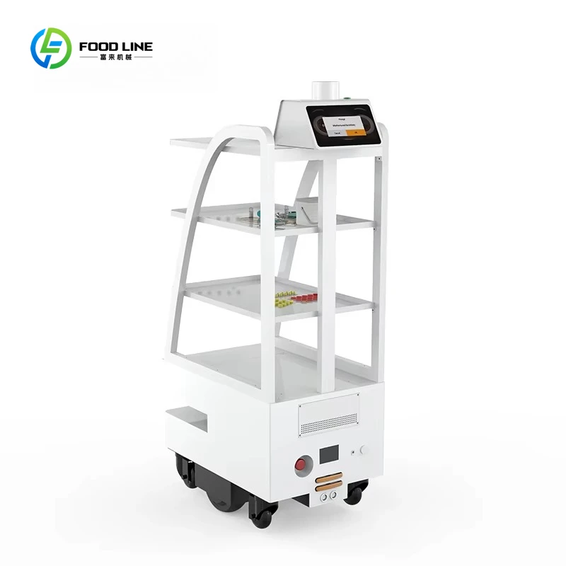 آلة تقديم الطعام في الفنادق، تجنب العوائق، عربة طعام للمطاعم، روبوت توصيل الوجبات الذكي