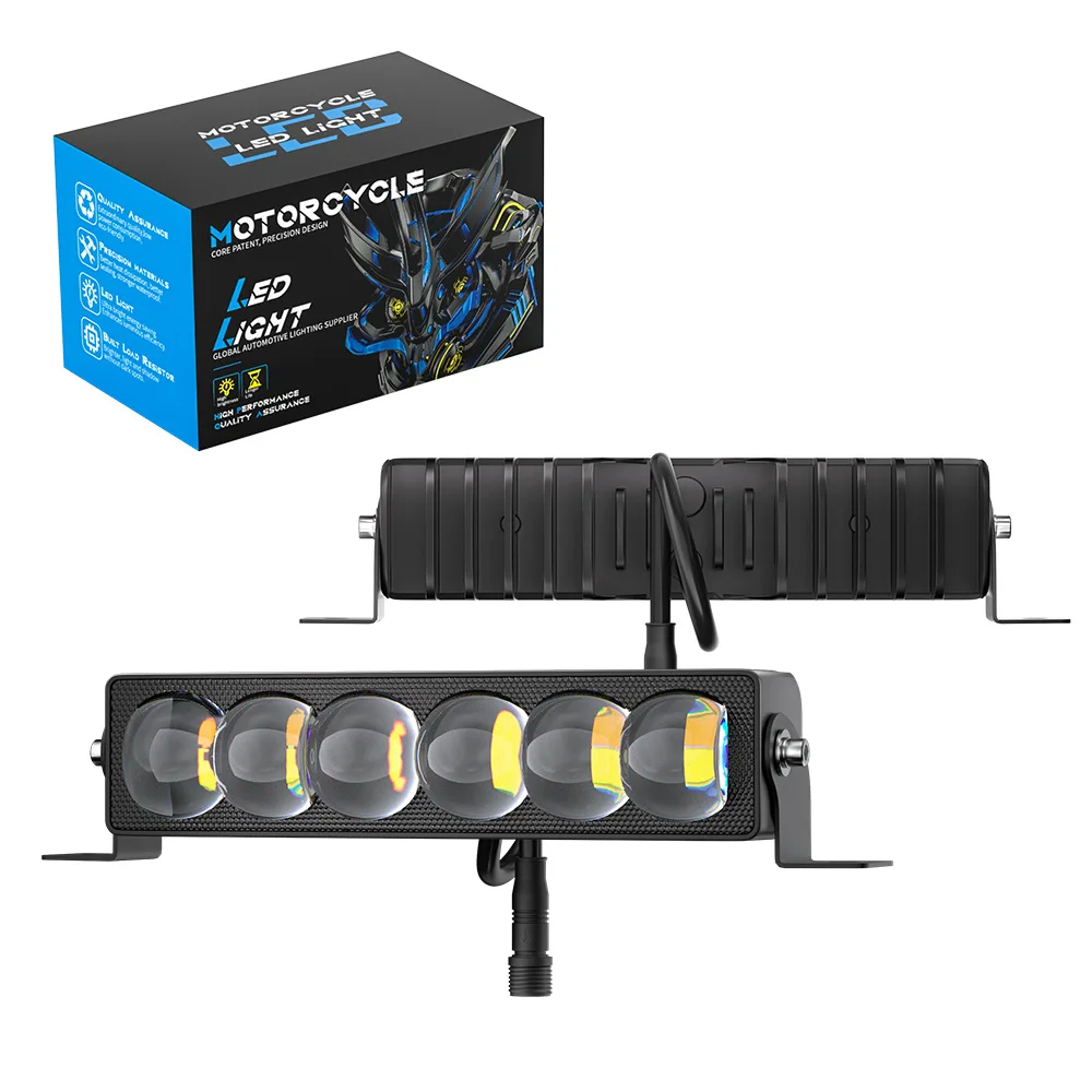 

160W Export Dual Color Yellow White Auxiliary Spot LED Headlight Bumper Motorcycle Driving Light Retrofit Car Accessories