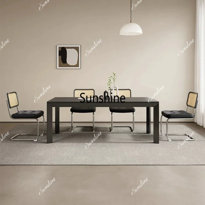 Small apartment light luxury high-end dining table, rectangular dining table