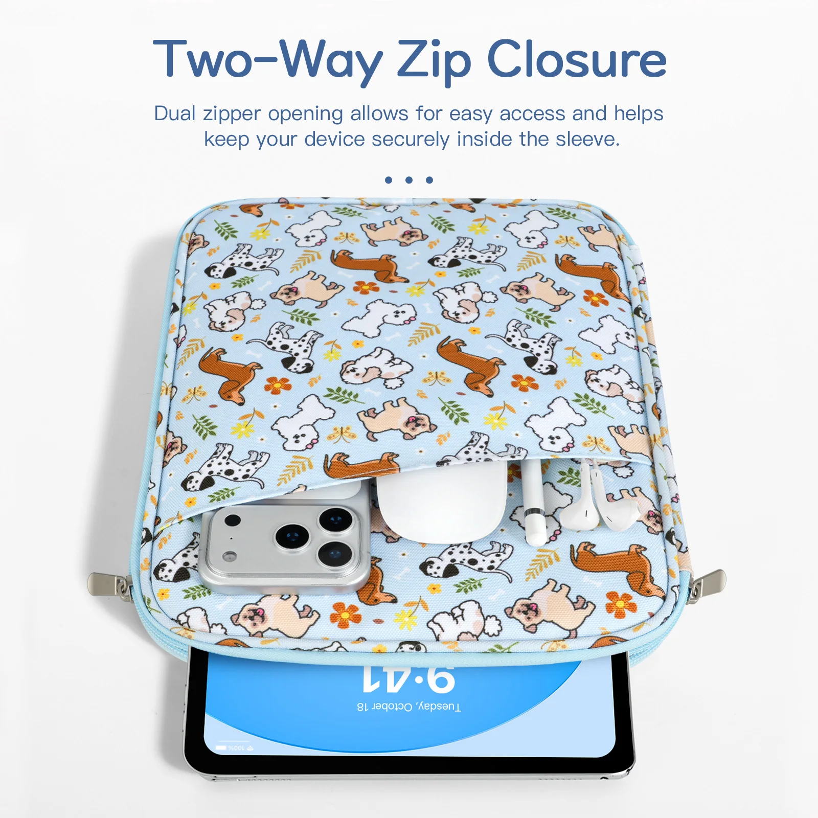 Fotografia 7: Capa para Tablet de 9-11 Polegadas, Compatível com Novo iPad Air M4/Pro M5 de 11 Polegadas, iPad A16 de 11 Polegadas, iPad 10/9/8/7ª Geração/Air 5/4ª Geração de 10.9/10.2 Polegadas, Tab S9/S8