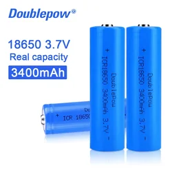 100% oryginalny akumulator litowy Doublepow 18650 3,7 V 3400 mah 18650 do baterii latarki