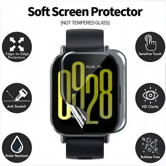 2Pcs Privacy Hydrogel Film For Xiaomi Redmi Watch 4 5 Active 5 Lite Screen Protector