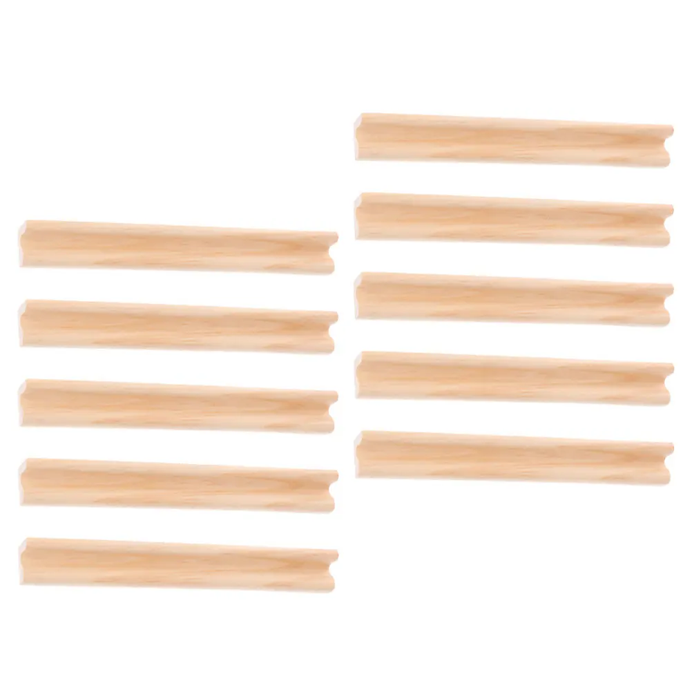 10pcs Wooden Trays Holders For Alphabet Games Smooth Edges Domino Racks Creative Decoration Wooden Display Stand For