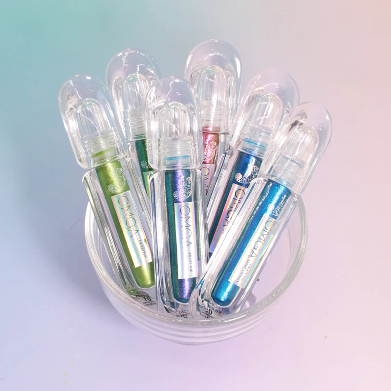 光沢のあるアイシャドウリキッド、防水性と耐汗性、仮装パーティーやハロウィーンのメイクに適しており、初心者にも適しています。