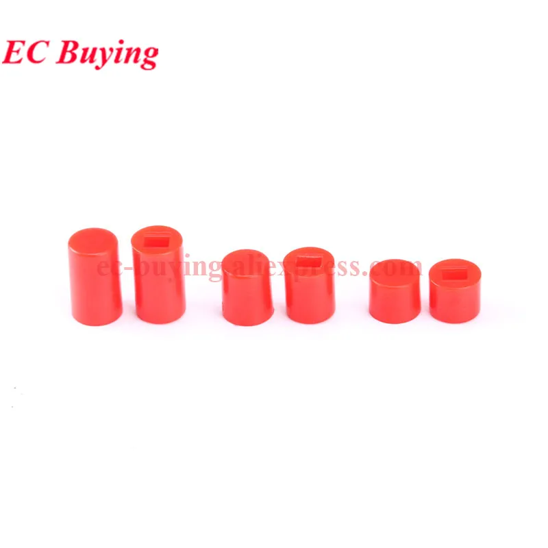 10-100Pcs 5.8x5.8 7x7 8x8 8.5x8.5mm Self Locking UNlock No-lock Push Tactile Power Micro Switch 6 Pin Button Switches 7X7mm Cap