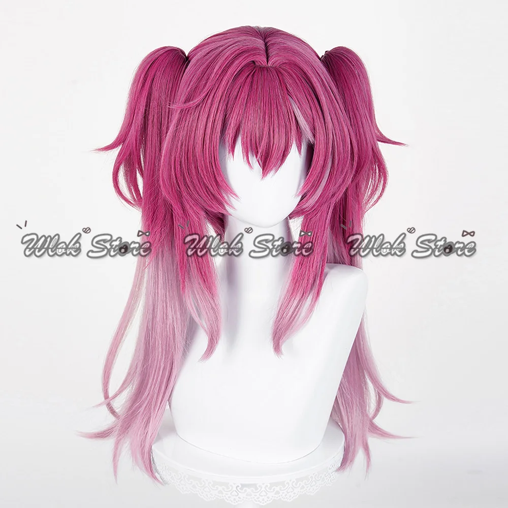 Jeu Wuthering Waves Lupa Cosplay perruque couleur mixte femmes perruques avec Double queue de cheval Halloween fête résistant à la chaleur cheveux synthétiques