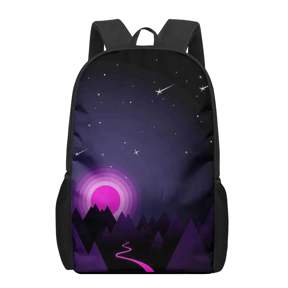 Mochila escolar con patrón 3D DE ILUSTRACIÓN DE PAISAJE DE Anime para niños, bolsas de libros casuales, mochilas escolares para niños y niñas