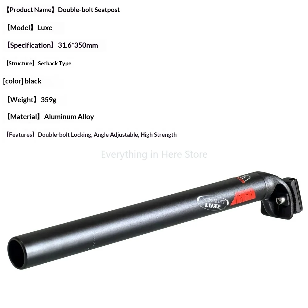 

MTB Aluminum Alloy Dual-Bolt Setback Seatpost 31.6*350mm MTB Bike Seat Post Seat Tube Replacement Parts Cycling Accessories