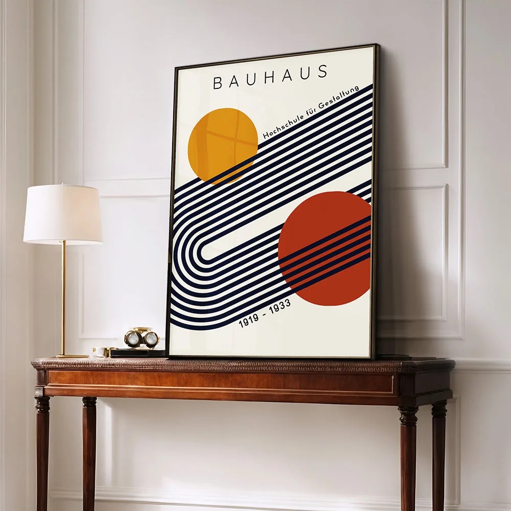 باوهاوس الحديثة هندسية الفن البساطة المشارك الكلاسيكية خمر الملصقات خمر غرفة المنزل بار مقهى ديكور الشمال ديكور المنزل #4