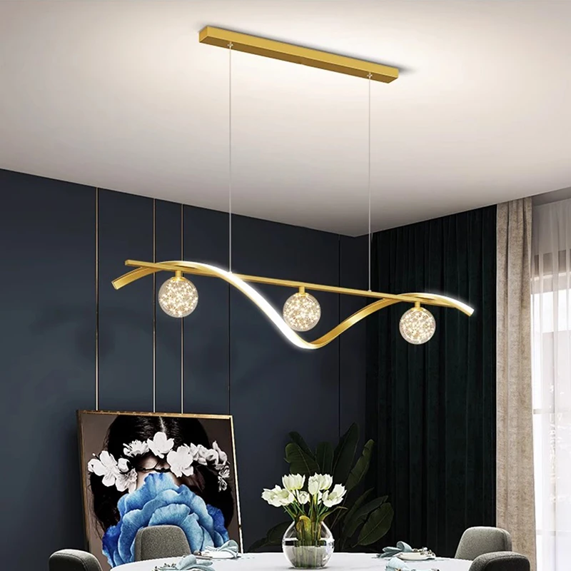Modern Minimalist Led Pendant Lamps Dimming for Coffee Table Dining Room Kitchen Island Ceiling Chandelier Home Lighting Fixture