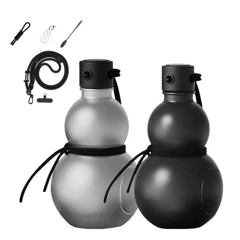 Retro style gourd water bottle 900ml gourd shaped water bottle Chinese Feng Shui gourd drinkware leakproof wine bottle