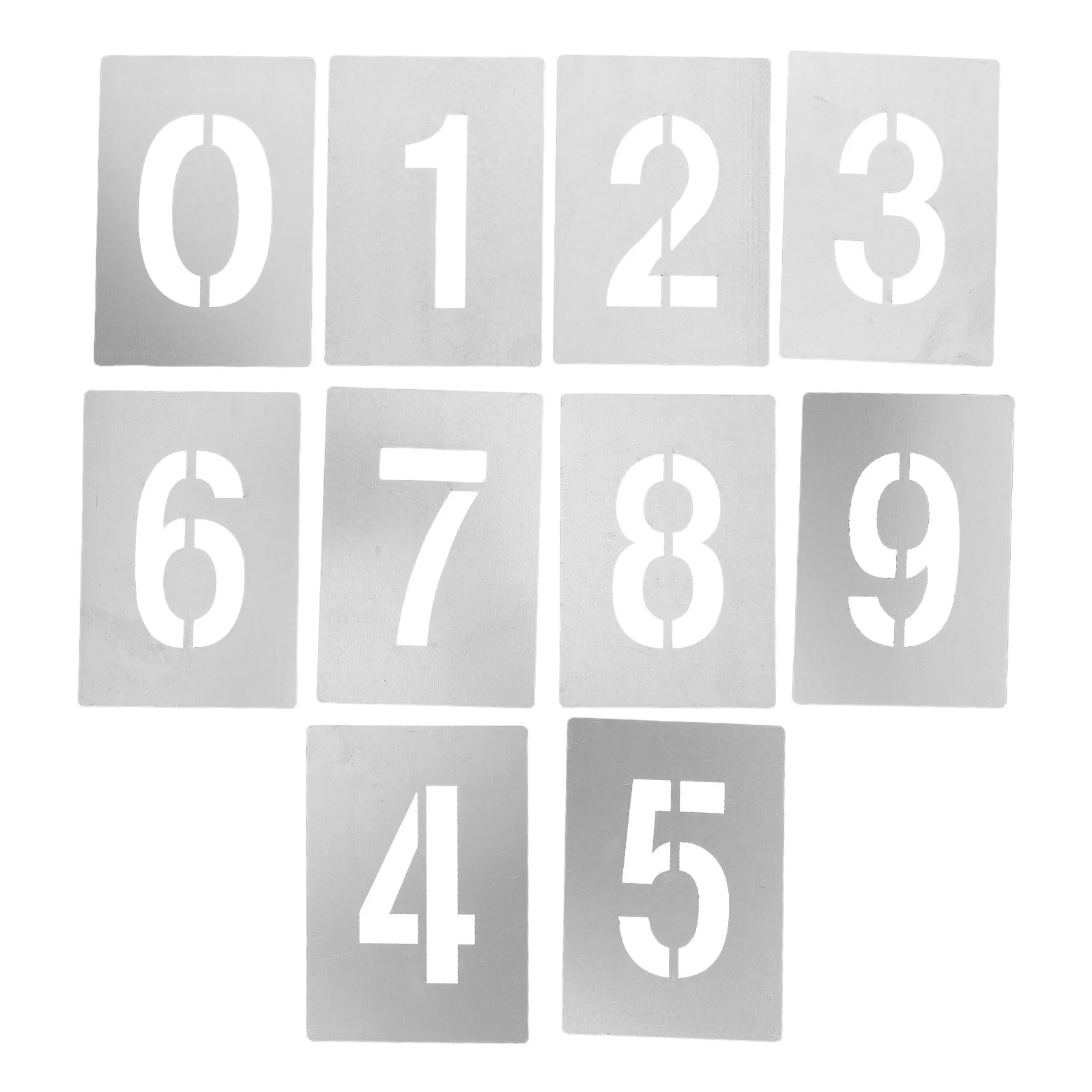 

Digital Door Number Mold Set for Cement Concrete Pavement Customizable Address Marker Stencil for Driveway Pathway Yard
