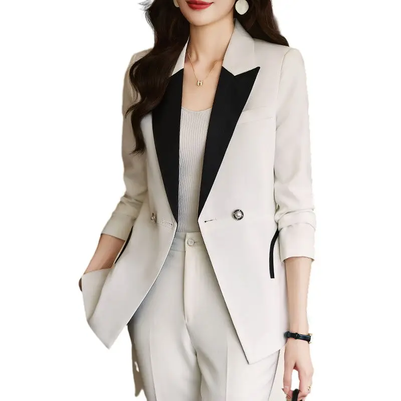 3-A62  Fashion suit for women 2023 new white shorts wear a complete set of professirk clothes color matching suit two-piece suit