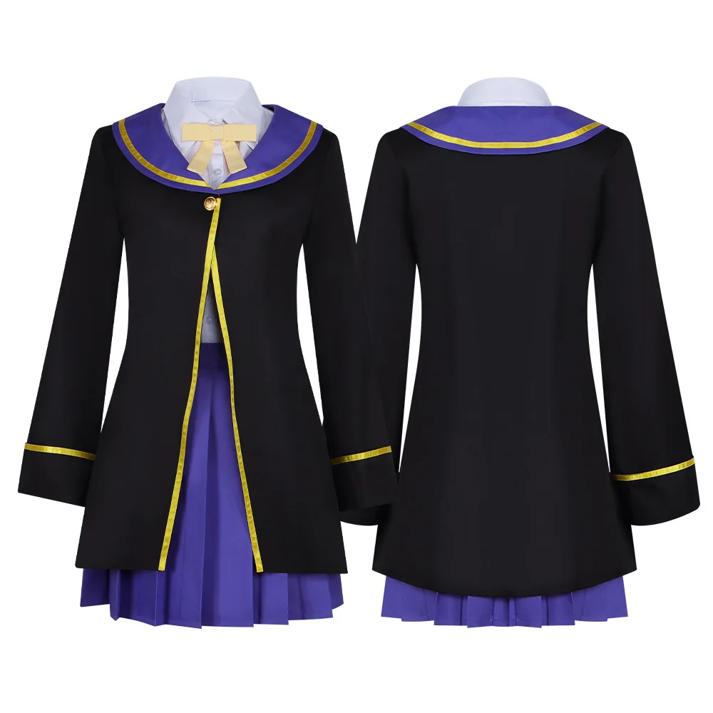 Disfraz de Anime Spica Virgo, disfraz de gato negro y bruja, uniforme de mago para niña, falda, disfraz de Halloween