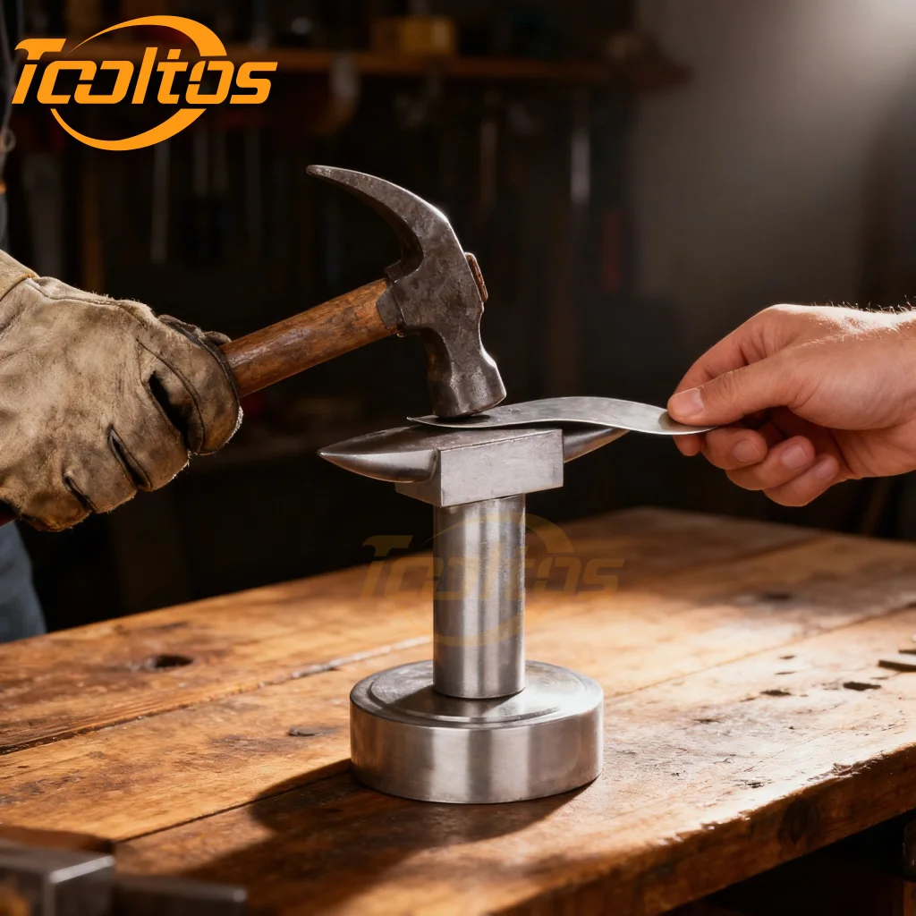 

TOOLTOS Jewelry Making Double Horn Anvil Metal Forming Tool with Round Base for Jewelry Repair and Shaping Bench DIY Craft