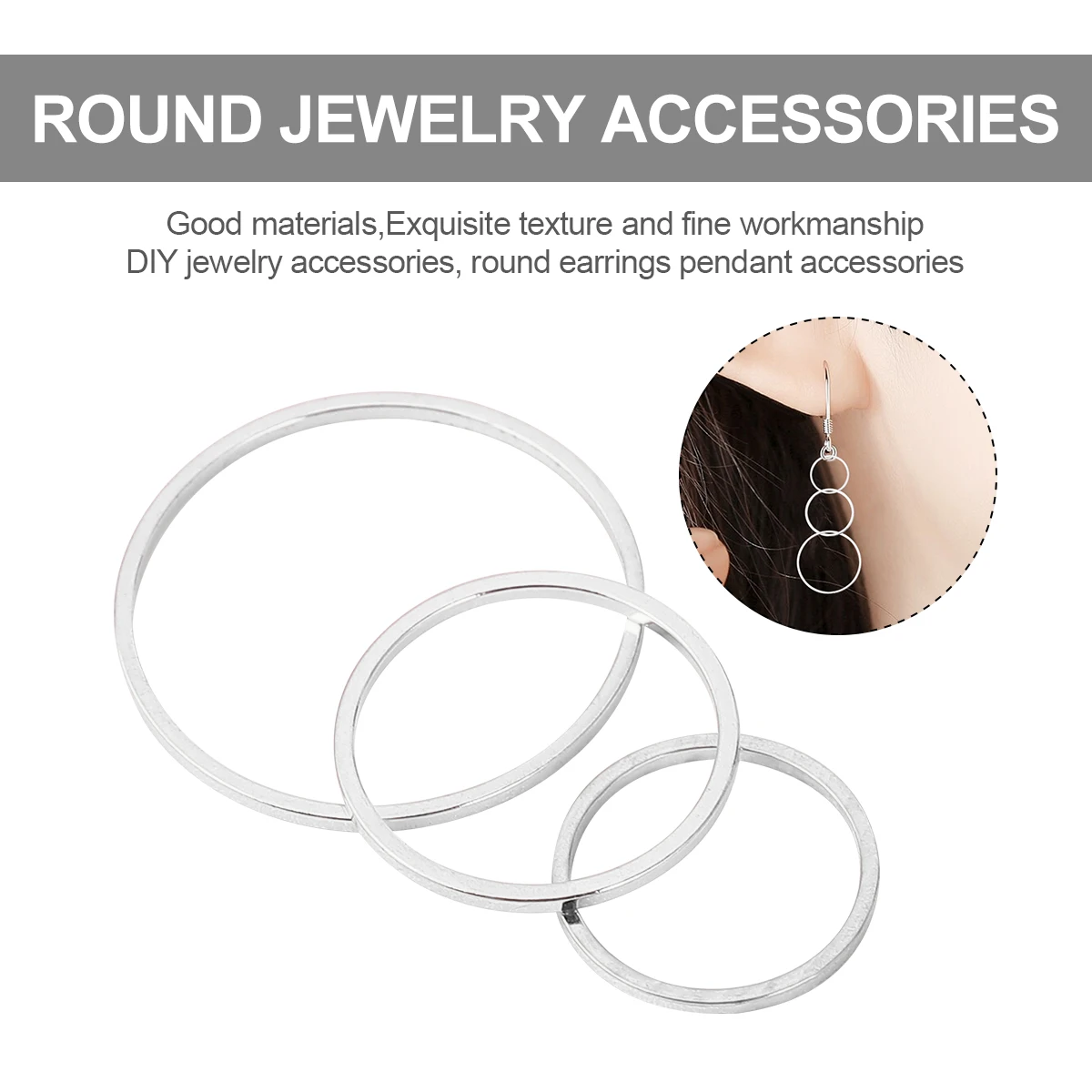 

60pcs Copper Earrings Pendant DIY Kits Round Shape Jewelry Making Supplies Charms Accessories Decorations Gifts