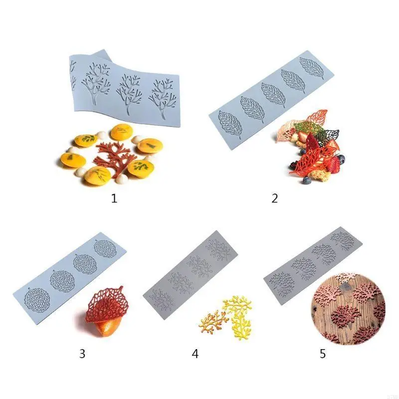 37ME Fondant Moulds Silicones Molds DIY Cake Baking Tool Cake Molds 5 Type to Choose for Chocolate Cake Decoration