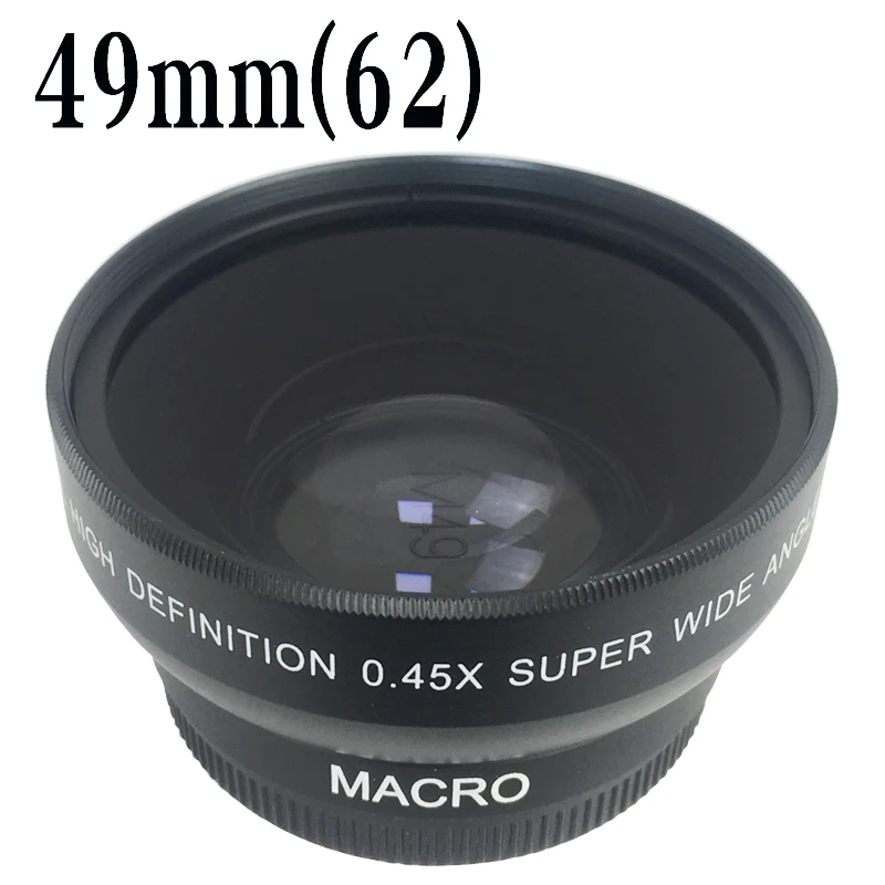 High Quality 49mm 0.45X 2 in 1 Wide Angle lens with Macro lens Conversion Lens for sony NEX5C NEX3C NEXC3 NEX5N camera