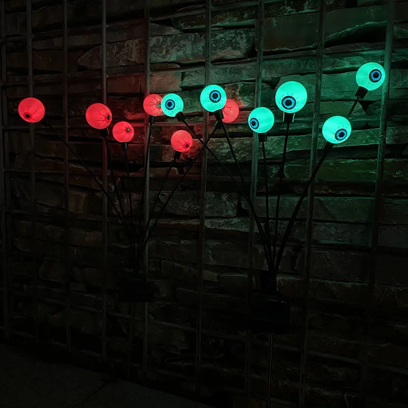 Courtyard Outdoor Solar Halloween Decorative Light Festival Atmosphere Light Ghost Eye Ground Insertion Light Courtyard Outdoor