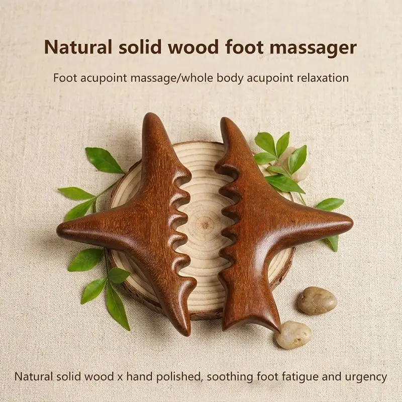 * Triangular Bird Shark Shape Massage Stick Foot Gua Sha And Acupressure Tool Full-Body Meridian Trigger Point Relaxation Device