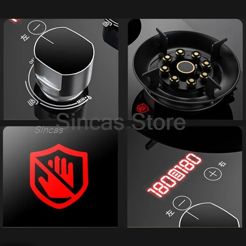 Cuisinière à gaz à deux brûleurs cuisinière à gaz de cuisine à feu féroce de bureau cuisinière à gaz double cuisinière à gaz naturel/GLP intégrée cuisinière à gaz à double usage