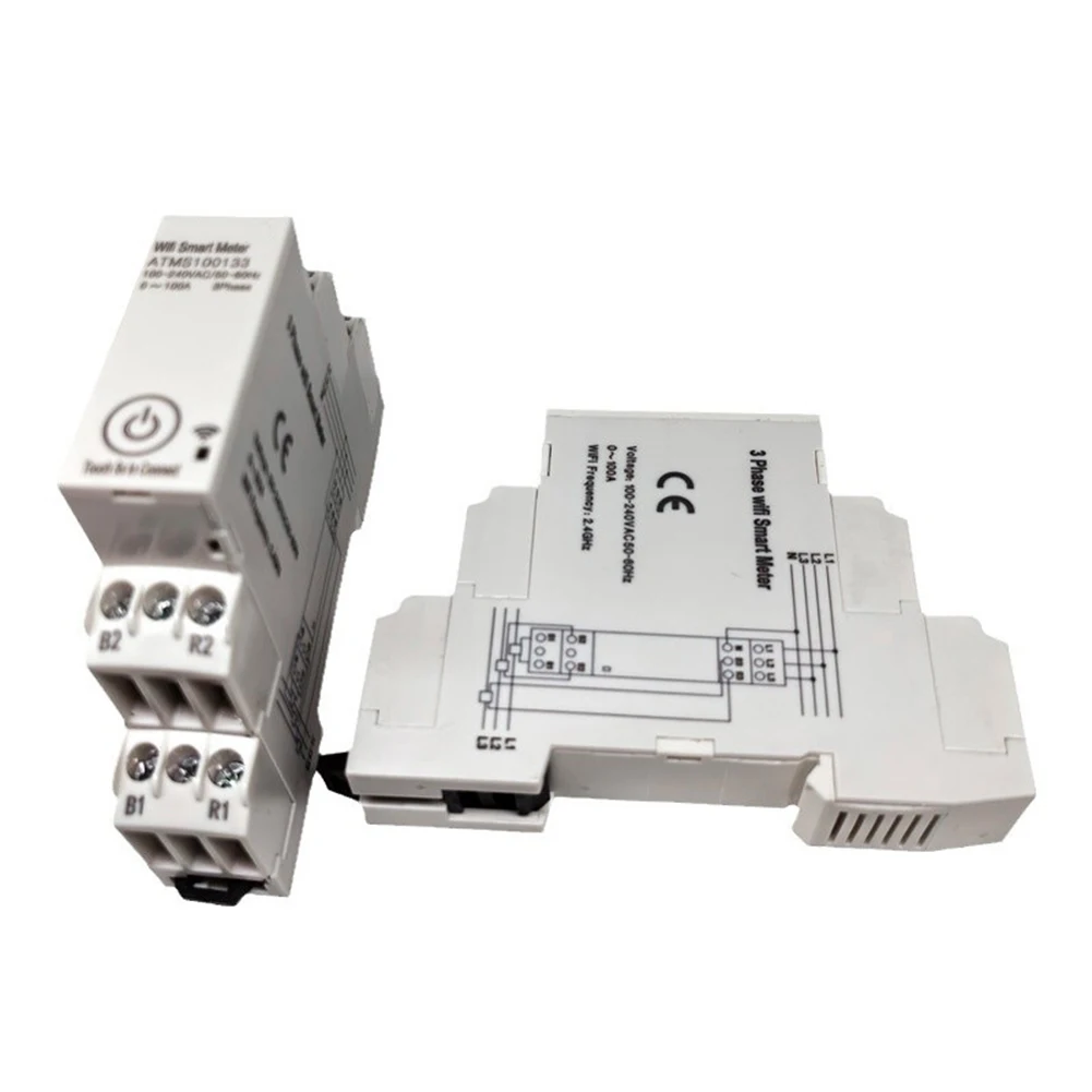 Contatore di energia WiFi trifase intelligente con trasformatore di corrente split core per uso domestico e industriale tramite l'app Tuya