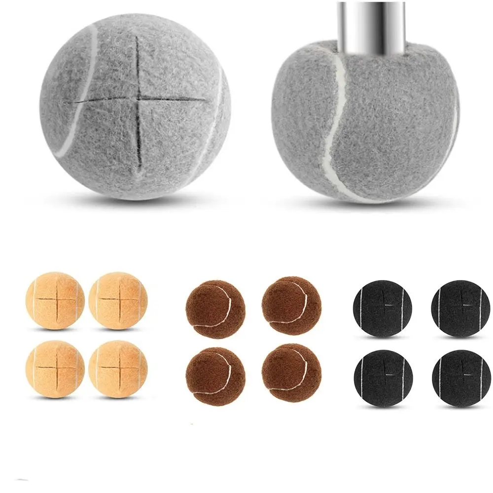 4PCS/set Tennis Balls Shape Chair Leg Floor Protector Floor Protection Nonslip Table Leg Cover Anti-Noise Thicken Stool Leg Cap