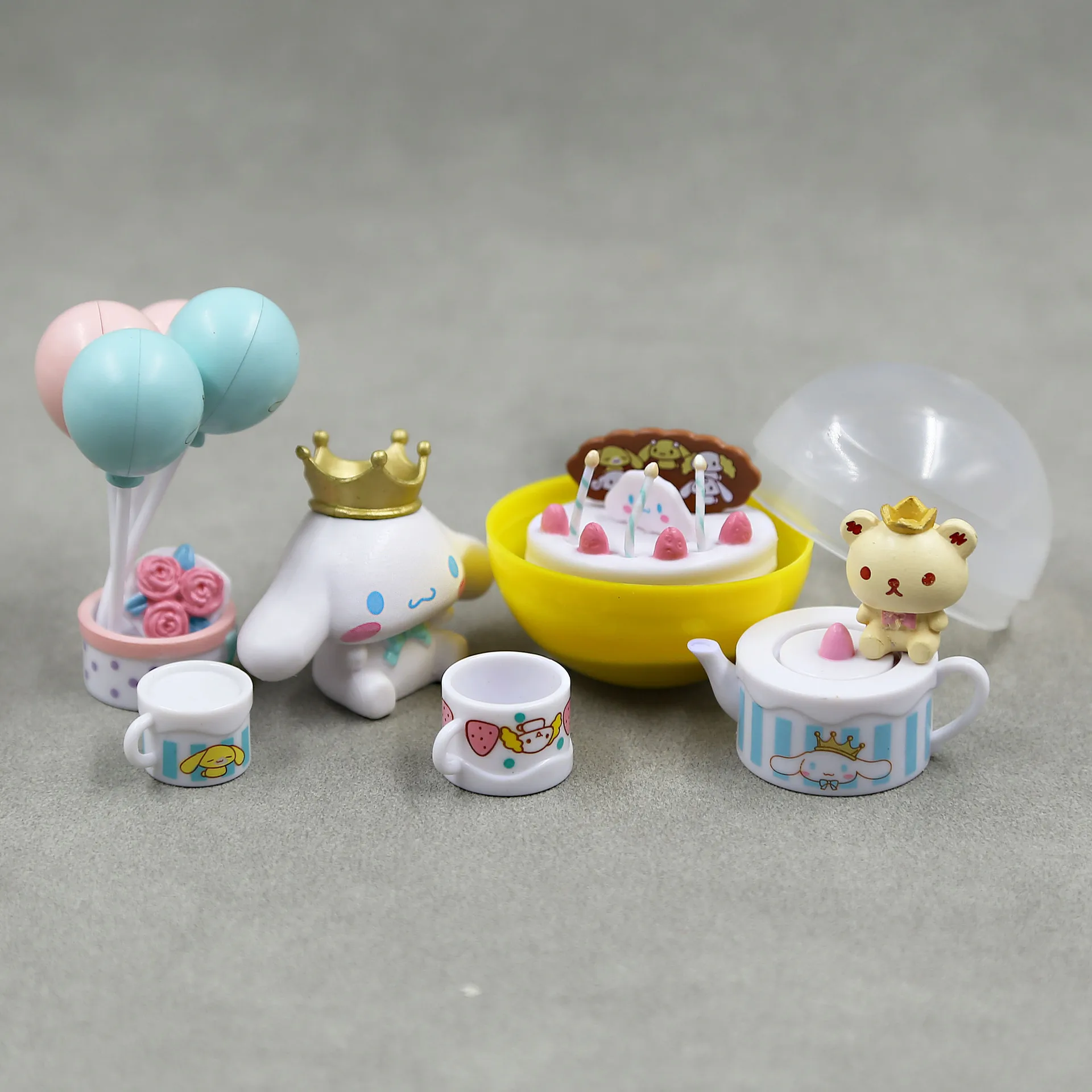 4pcs/set Sanrio Figure Anime Kawaii Cinnamoroll Action Figurine Party Decoration Collection Birthday Gifts Toys For Children