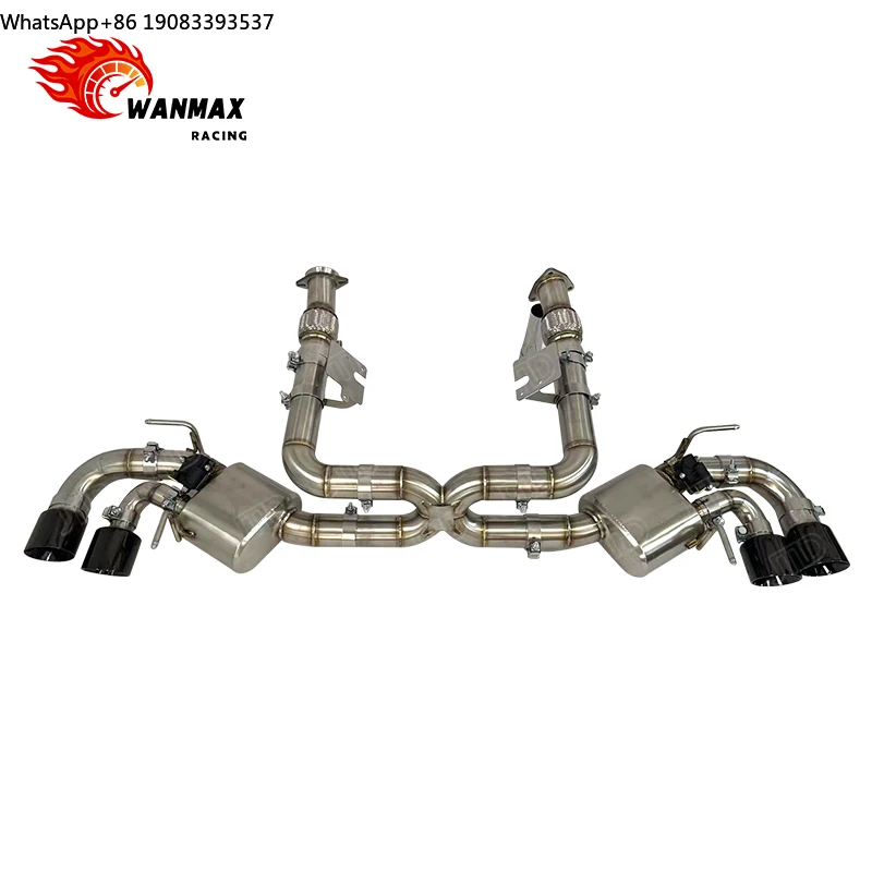 

Performance Exhaust System Kit for Chevrolet Corvette C8 with Valve Drum Polished 304 Stainless Steel