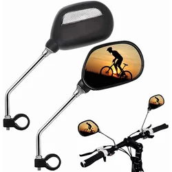 1 pair Bicycle Mirror Handlebar Rearview Anti-Glare Electric Scooter Mirror Bike Accessories View Wide Range Back Sight Reflect
