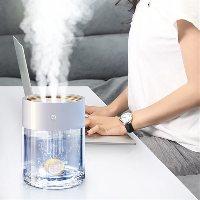 2L Humidifier USB Ultrasonic Aromatherapy Essential Oil Diffuser With LED Lamp Triple Nozzle Heavy Fog Aroma Humidifiers