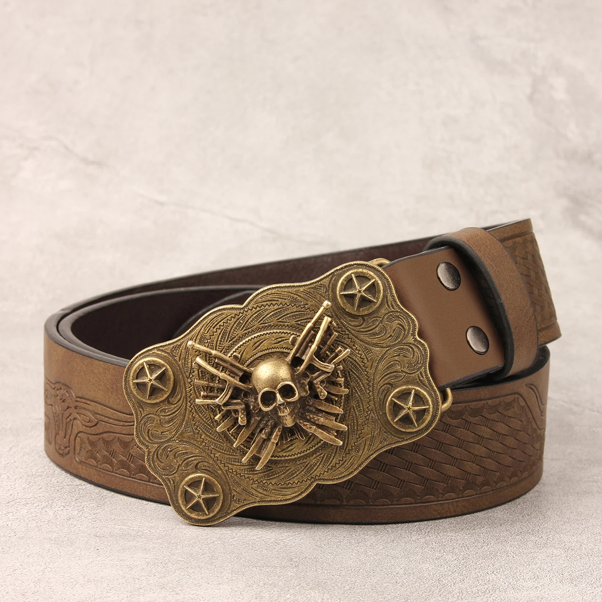 Мужской и женский повседневный ретро-ремень в западном стиле! Ремень из искусственной кожи с металлической пряжкой, подходящий для повседневной рабочей одежды.