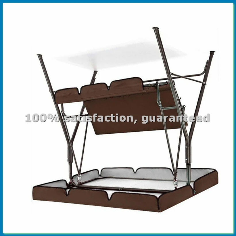 Sunshade for Swing Pew 2/3 Seater Garden Swing Chair Cover Polyester Taffeta Waterproof Canopy Tools C