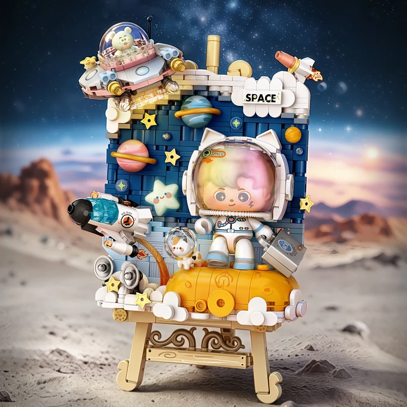 LOZ 3D Astronaut Building Blocks Home Decor Creative Ornament Educational Model Building Toys Space Series Adult Birthday Gift